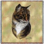 Brown Tabby Cat Small Blanket